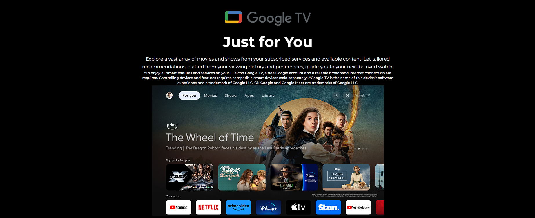 FFALCON 75″ U64 Series 4K Ultra HD Google TV